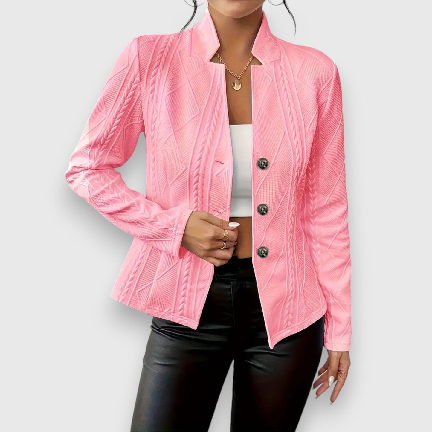 Blazer entallada con textura estructurada para mujer – VERA