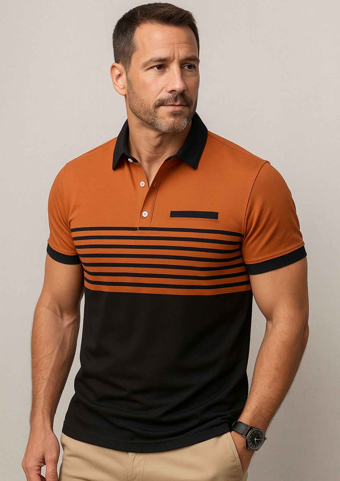 Polo casual de hombre estilo golf con botones – ALBERIK