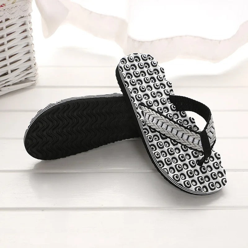 Chanclas con tiras acolchadas de tejido trenzado – ECKO