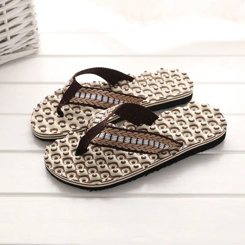 Chanclas con tiras acolchadas de tejido trenzado – ECKO