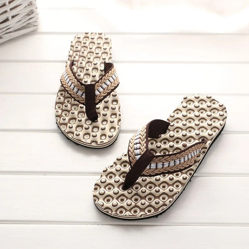 Chanclas con tiras acolchadas de tejido trenzado – ECKO