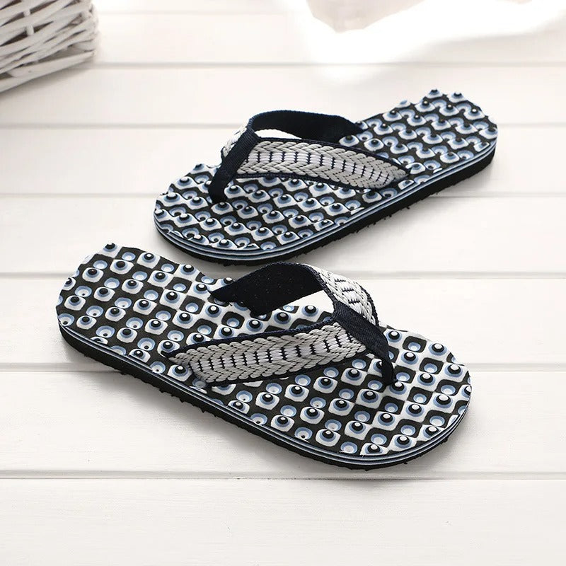 Chanclas con tiras acolchadas de tejido trenzado – ECKO