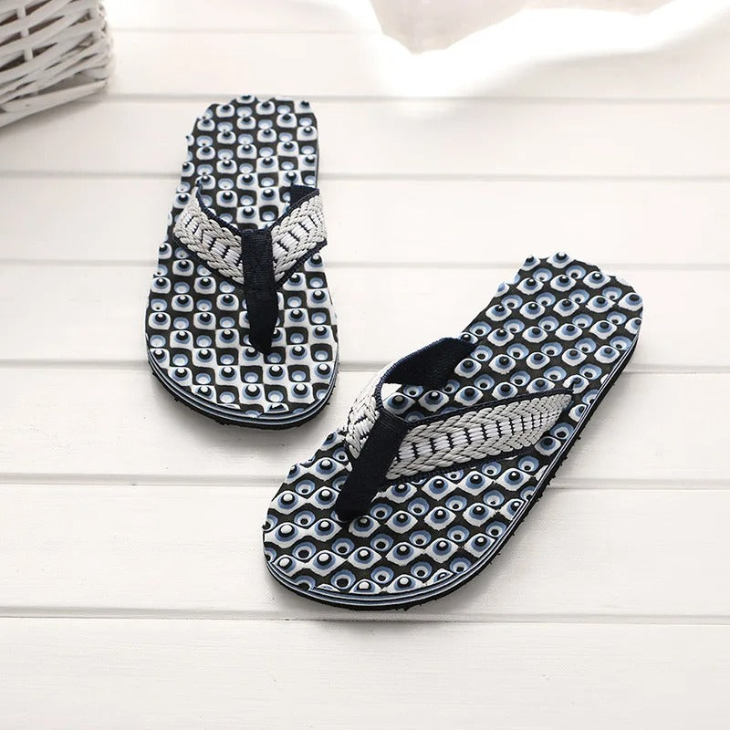 Chanclas con tiras acolchadas de tejido trenzado – ECKO