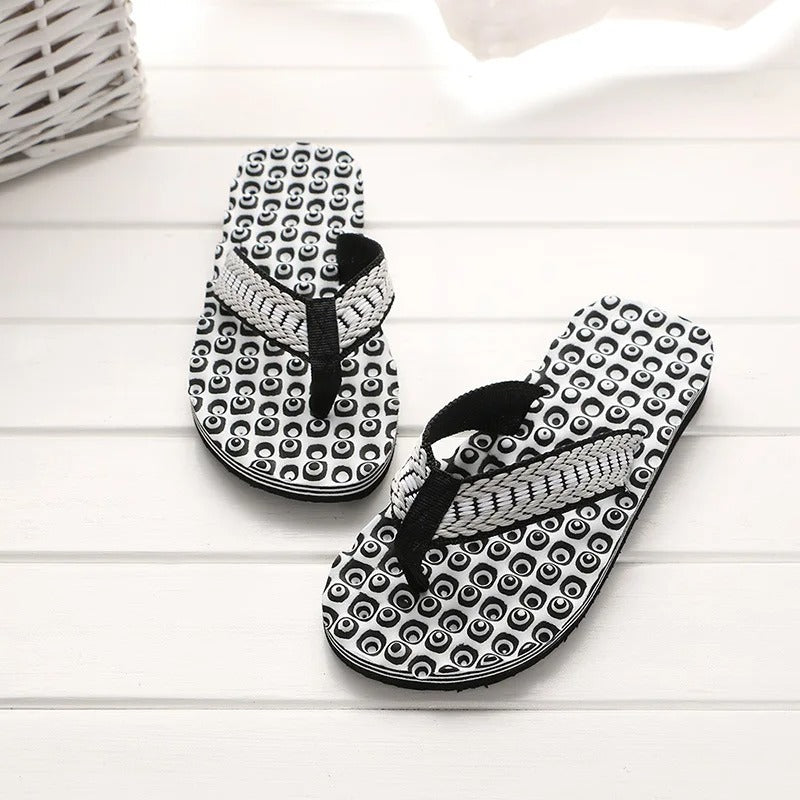 Chanclas con tiras acolchadas de tejido trenzado – ECKO
