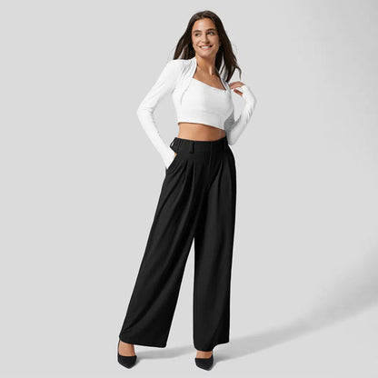 Pantalón de mujer con bolsillos elegantes y corte cómodo – ANNA