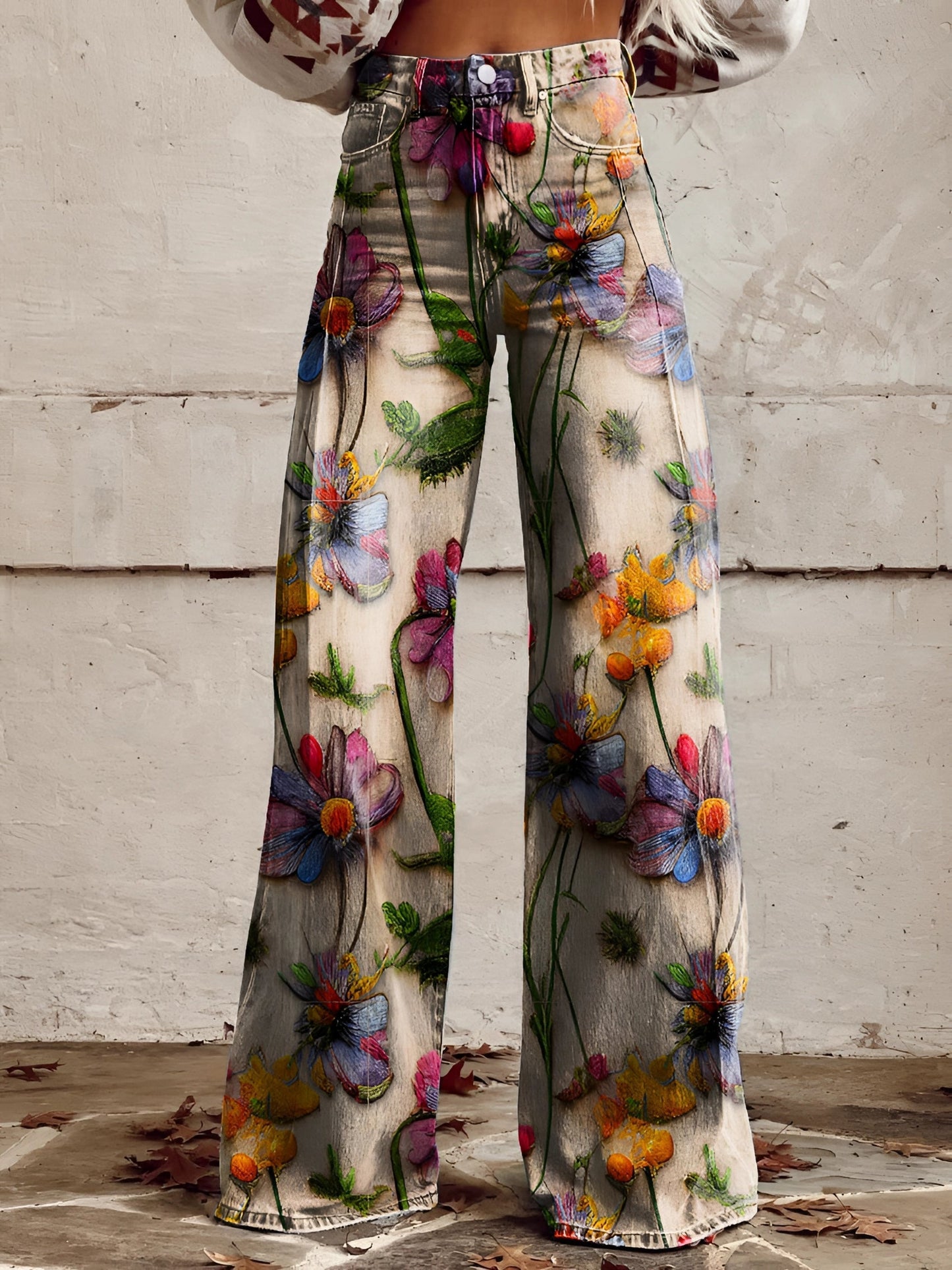 DENIVIA – Jeans de mujer acampanados de pierna ancha con corte favorecedor