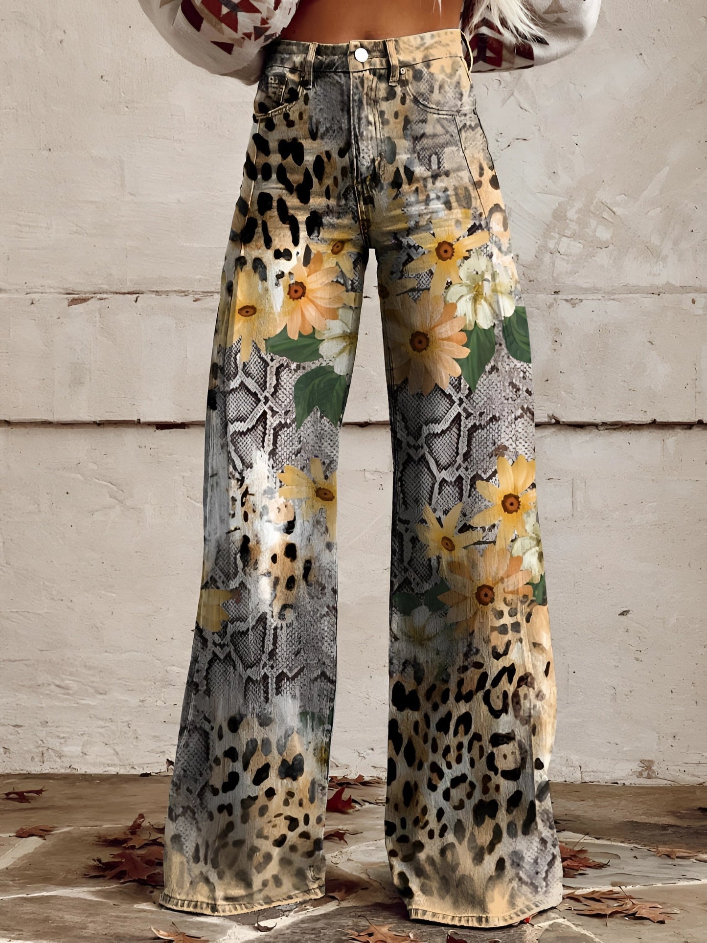 DENIVIA – Jeans de mujer acampanados de pierna ancha con corte favorecedor