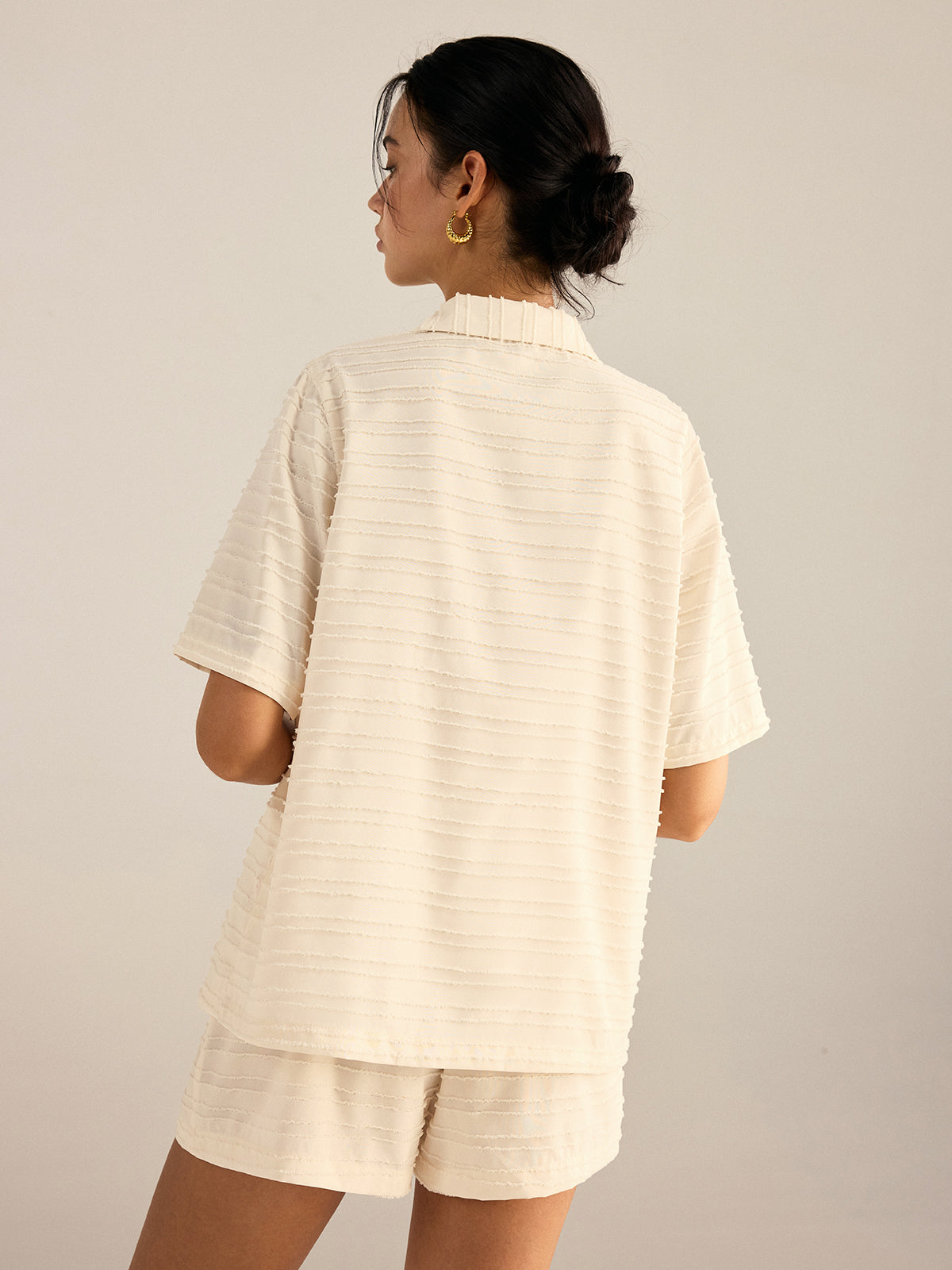 Conjunto de top camisón de rayas y pantalones de pierna ancha – LUMINAS