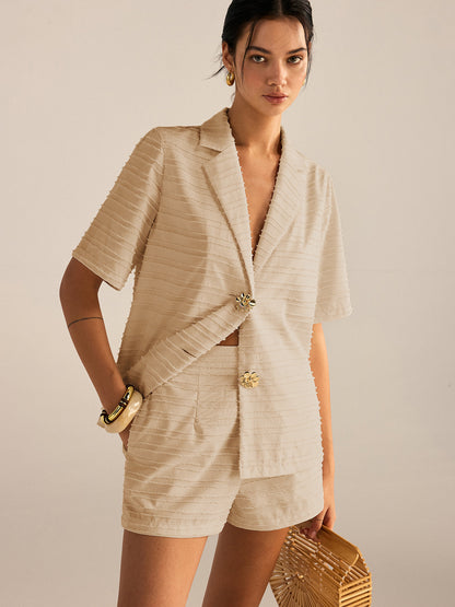 Conjunto de top camisón de rayas y pantalones de pierna ancha – LUMINAS