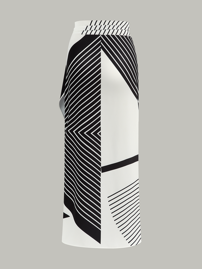 Conjunto de top sin mangas y falda envolvente estampada – ARIA