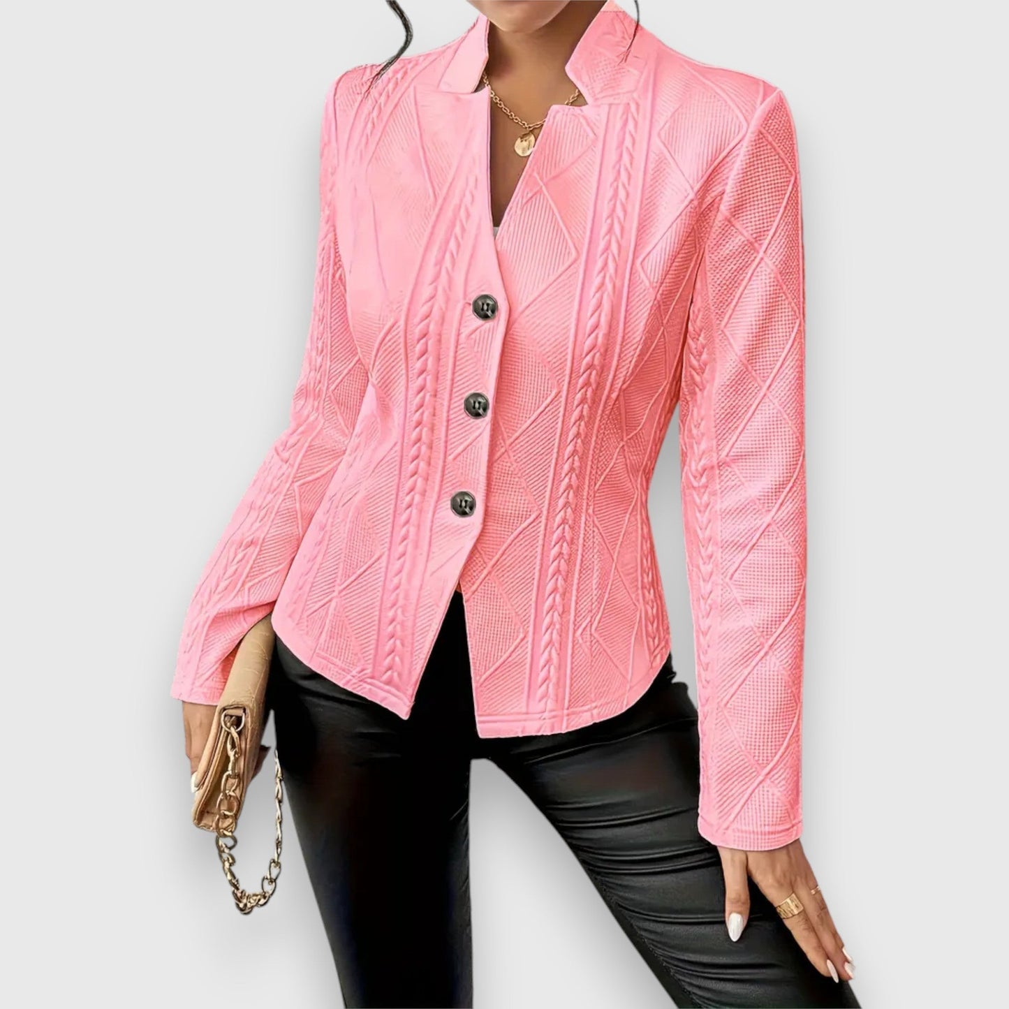 Blazer entallada con textura estructurada para mujer – VERA