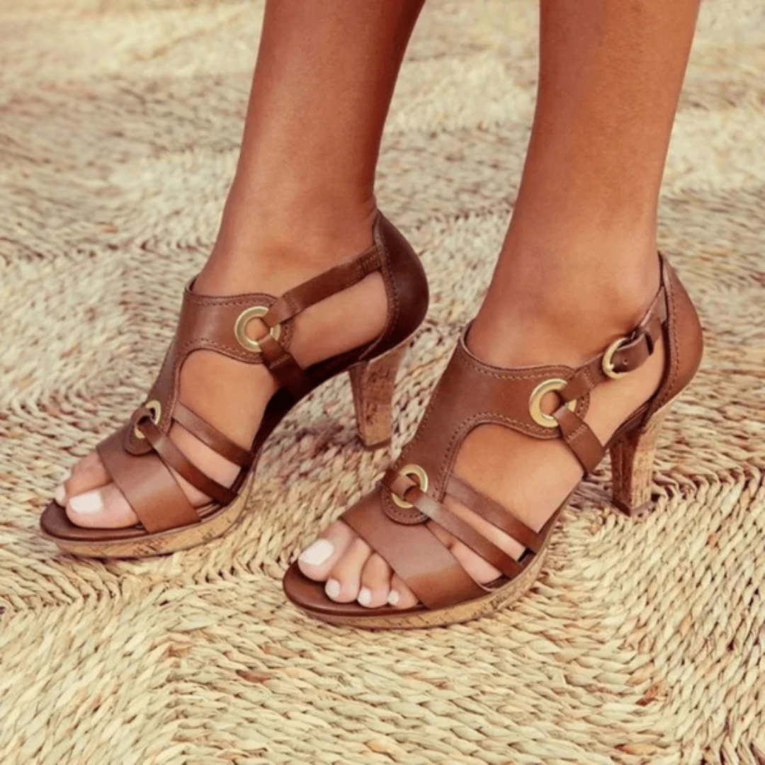 Sandalias de tacón cómodas y elegantes para mujer – BELINA EASE