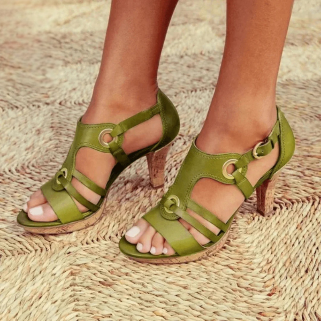 Sandalias de tacón cómodo y diseño elegante para mujer – BELIANE