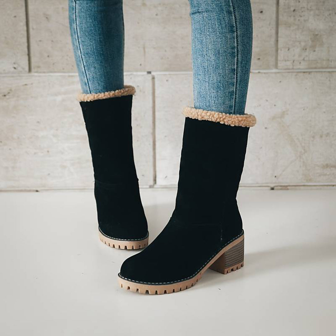 CAROLINE - Botas de invierno cálidas con tacón alto para mujeres