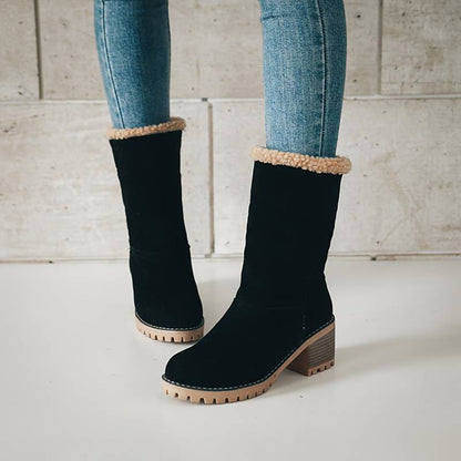 CAROLINE - Botas de invierno cálidas con tacón alto para mujeres