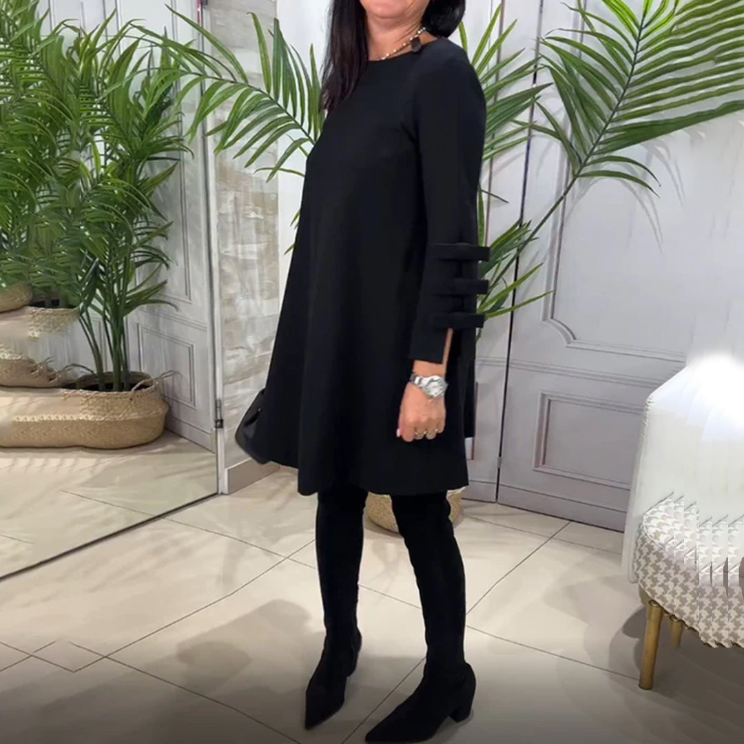 LAURENTIA - Vestido casual de manga larga para mujeres