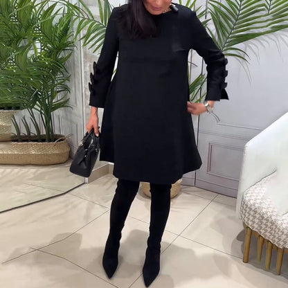 LAURENTIA - Vestido casual de manga larga para mujeres