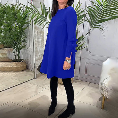 LAURENTIA - Vestido casual de manga larga para mujeres