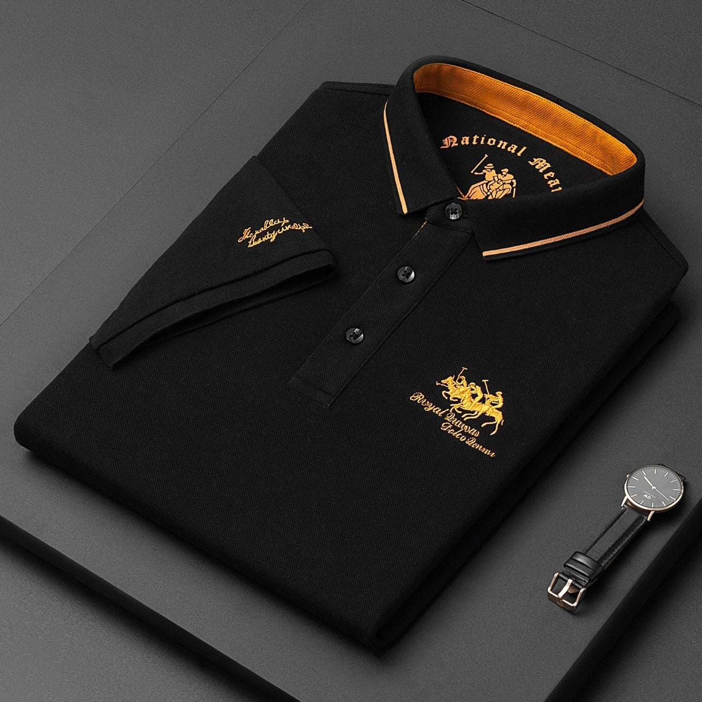 ASPER - Polo elegante con bordado para hombre