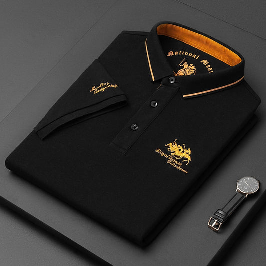 ASPER - Polo elegante con bordado para hombre