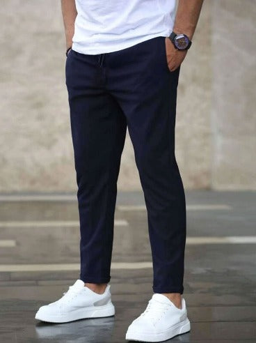 Pantalón de hombre elástico con ajuste slim y estilo versátil – ADRASTOS