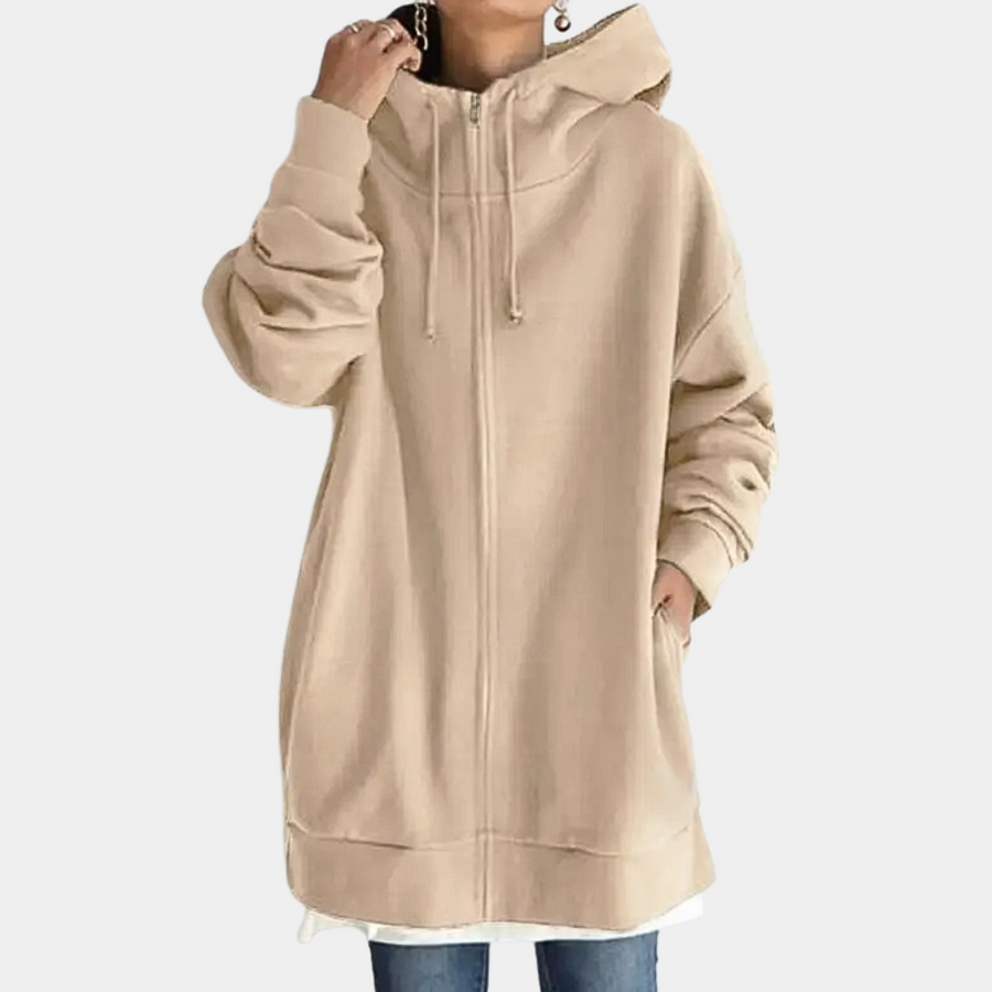 ARISSA - Sudadera con capucha y cremallera para mujer
