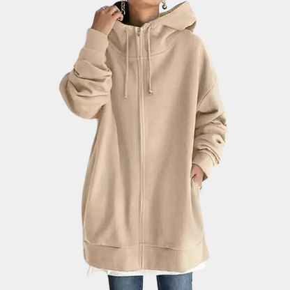 ARISSA - Sudadera con capucha y cremallera para mujer