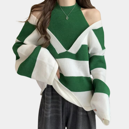 VIOLE - Suéter de hombros descubiertos para mujer