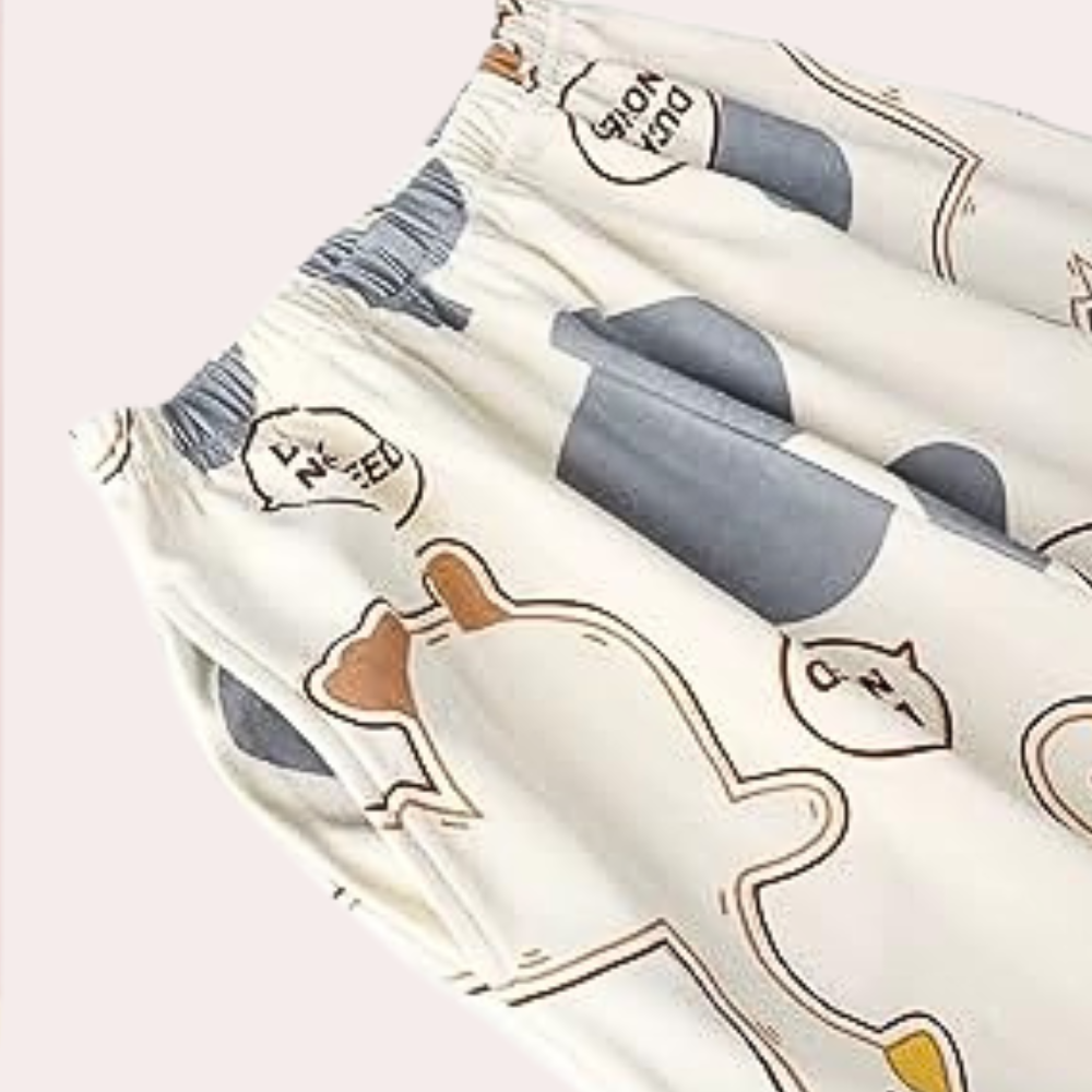 Pijama de mujer suave y cómodo con estampado de patitos – DUCKY