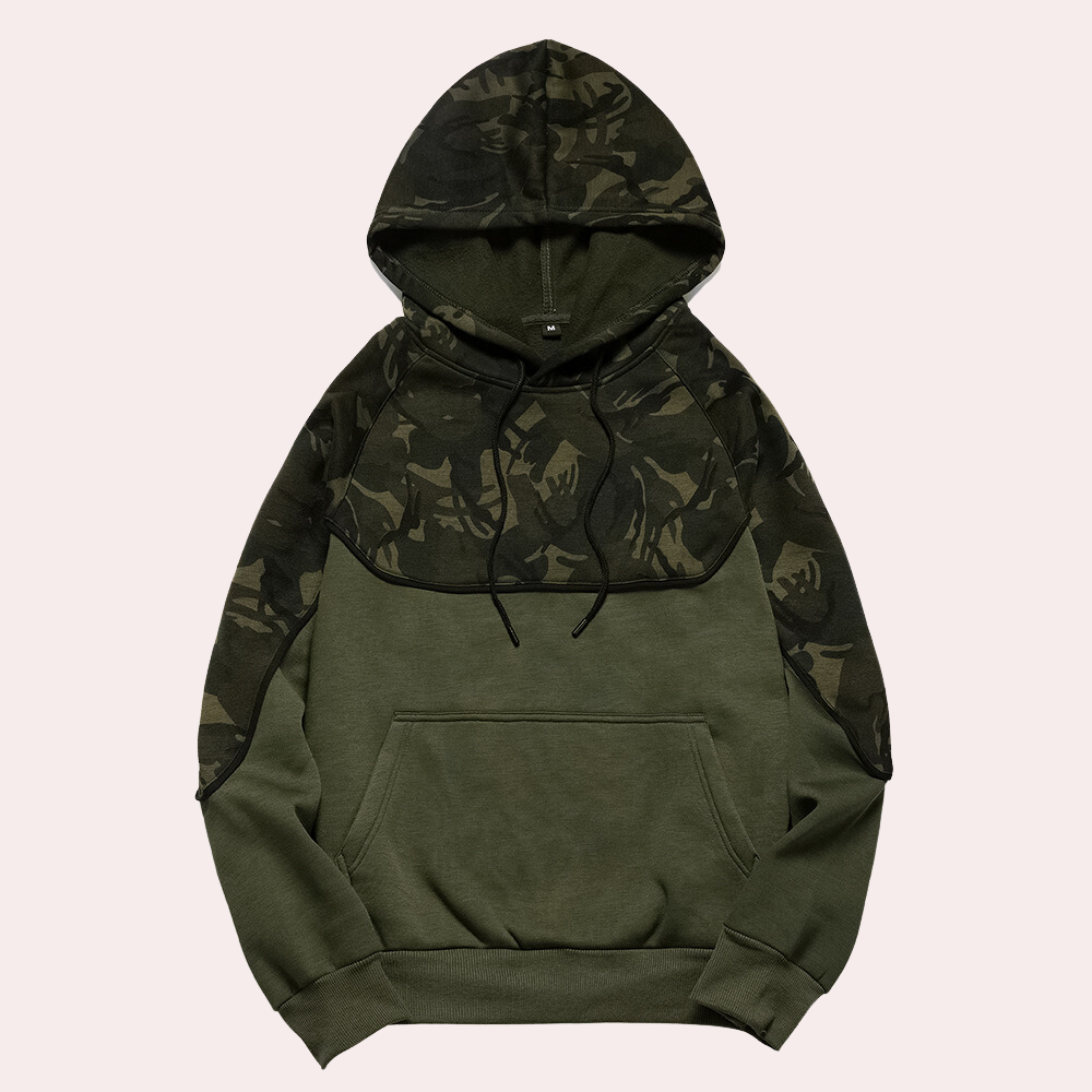 MARC - Sudadera casual con diseño de camuflaje para hombre