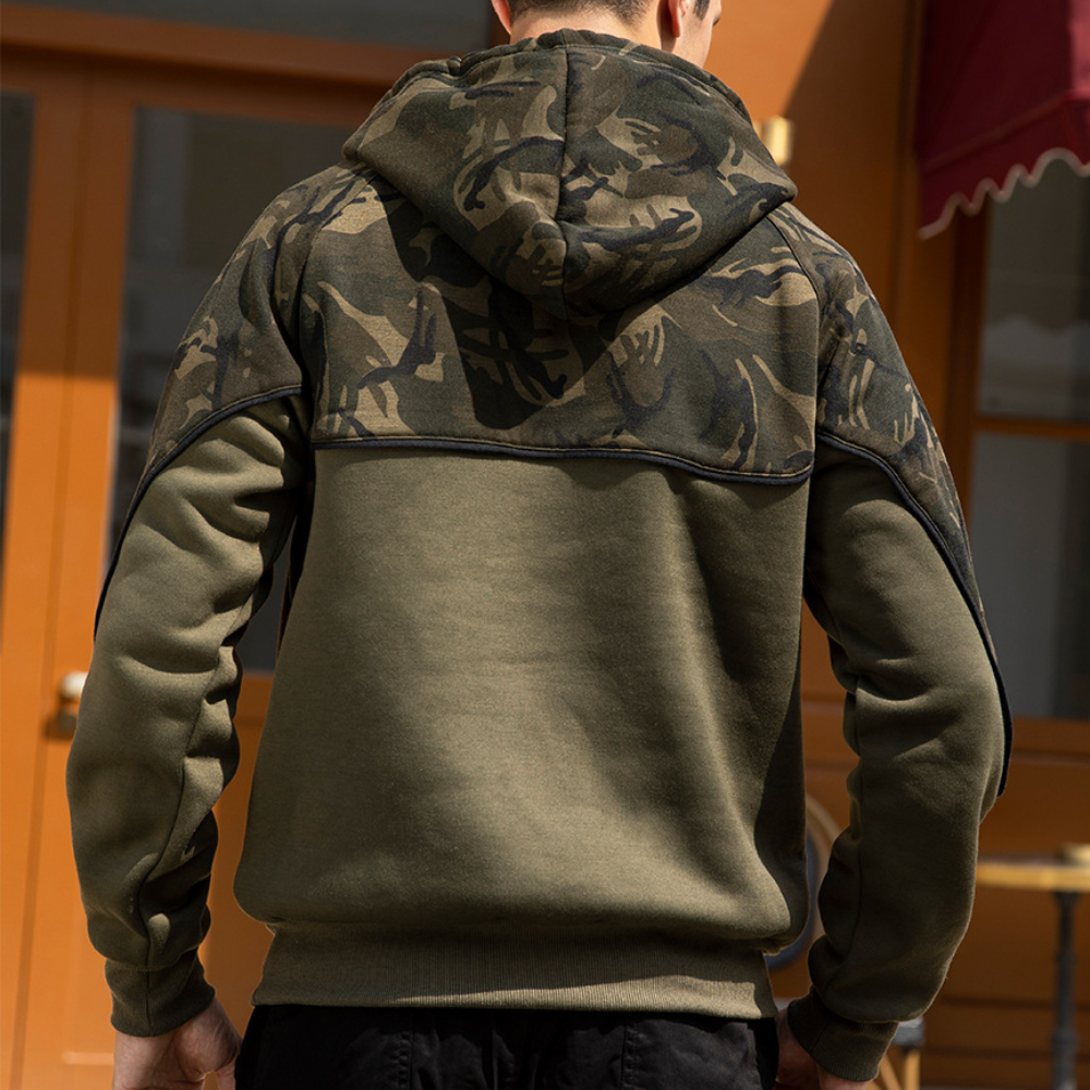 MARC - Sudadera casual con diseño de camuflaje para hombre