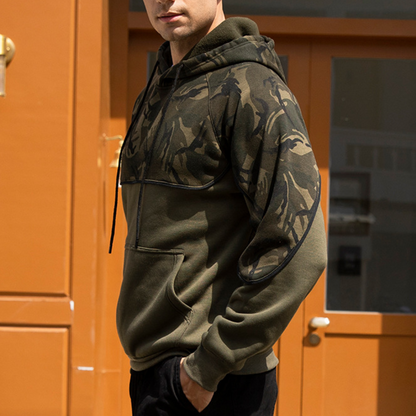 MARC - Sudadera casual con diseño de camuflaje para hombre