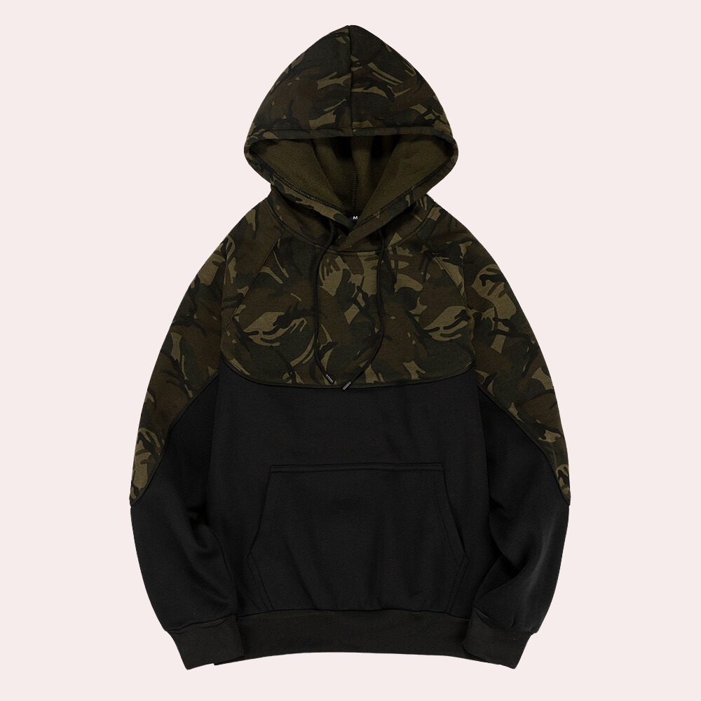 MARC - Sudadera casual con diseño de camuflaje para hombre