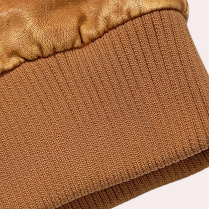 BRUNO - Chaqueta de cuero estilosa con capucha para hombre