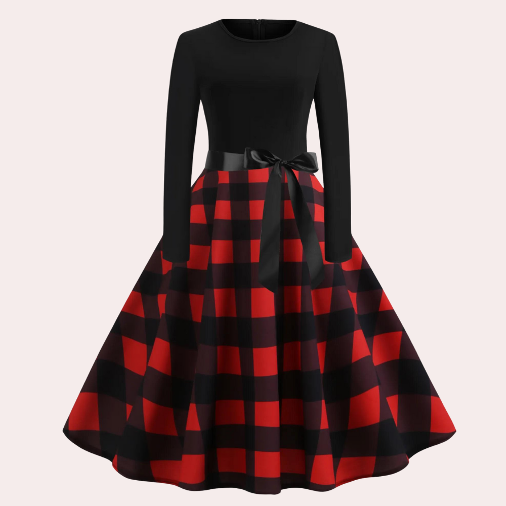 BELÉN - Vestido elegante de corte acampanado para mujer