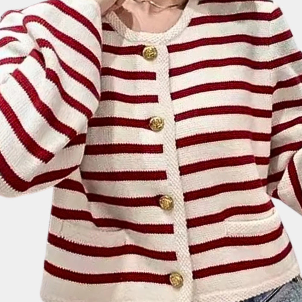 NOA - Cárdigan de rayas elegante para mujer