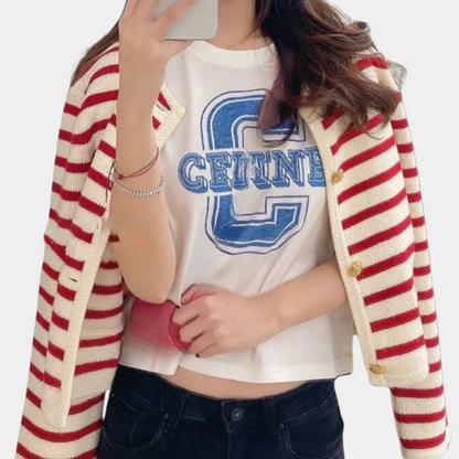 NOA - Cárdigan de rayas elegante para mujer