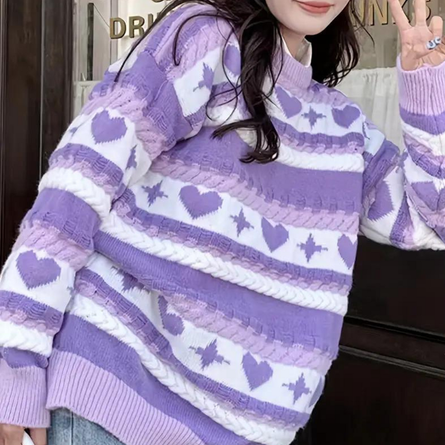 ALICE - Jersey radiante para mujer con hombros caídos