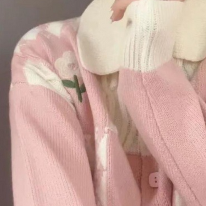 NATALIA - Cárdigan de punto con estampado para mujer