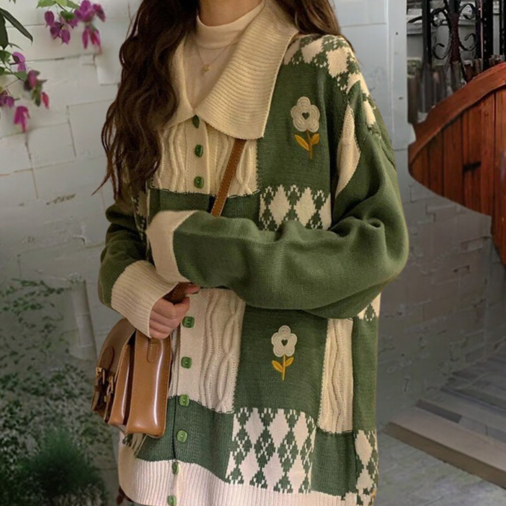 NATALIA - Cárdigan de punto con estampado para mujer