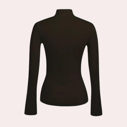 LUCÍA - Jersey envolvente de cuello alto para mujer