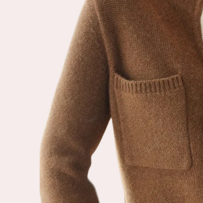 ELISA - Cárdigan de punto con bolsillos para mujer