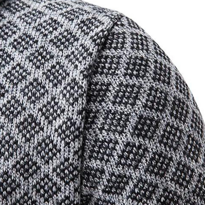 IZAN - Cárdigan de punto para hombre con capucha