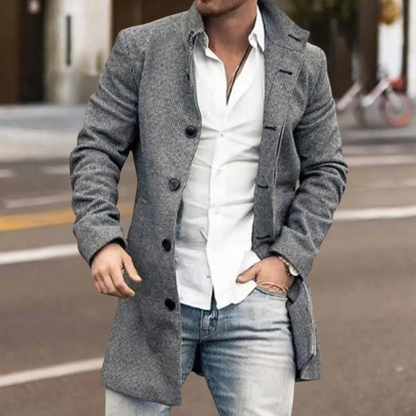 ERWAN - Abrigo largo y grueso de invierno para hombre