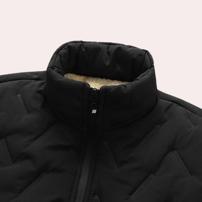 HUGO - Chaqueta gruesa de invierno con forro polar para hombre
