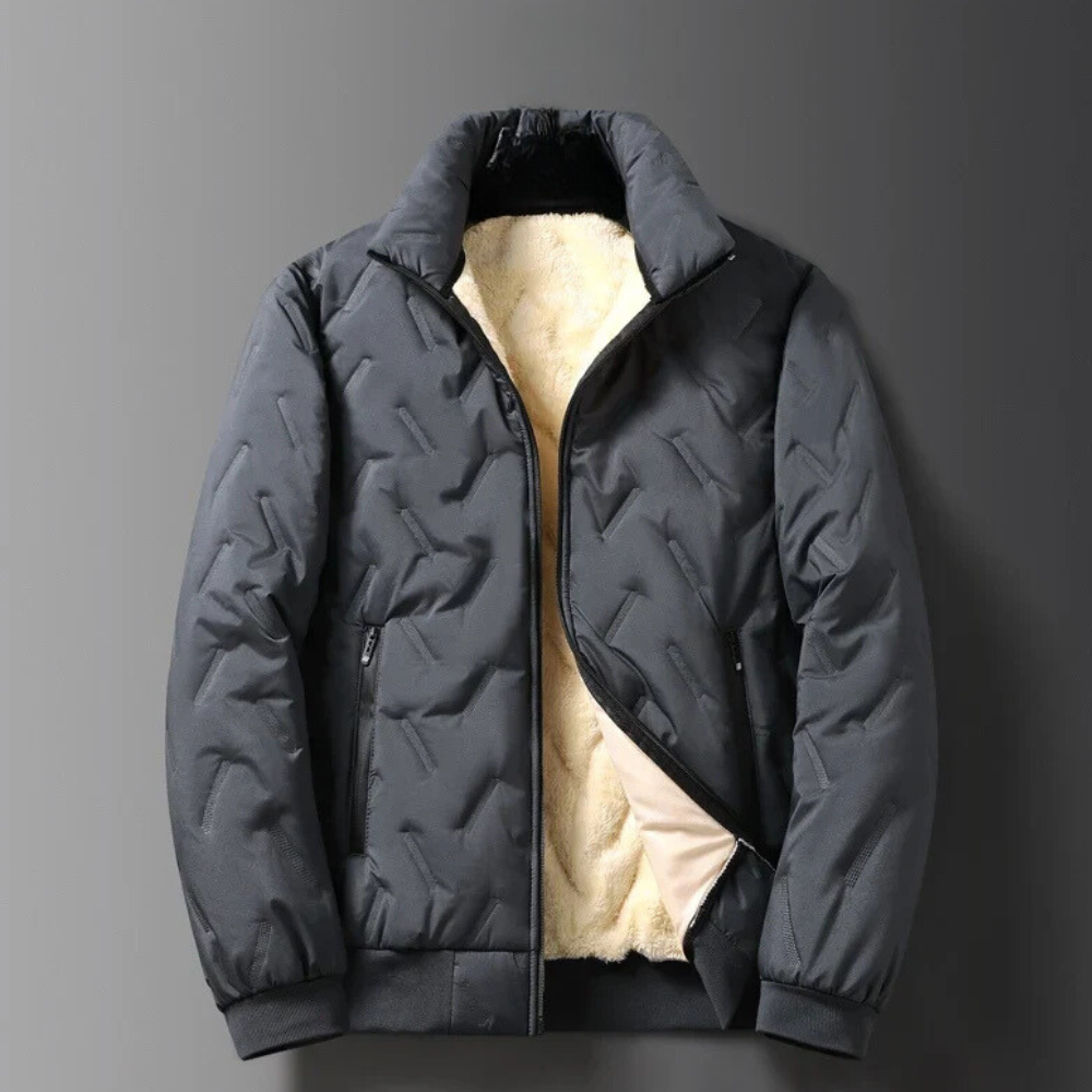 HUGO - Chaqueta gruesa de invierno con forro polar para hombre