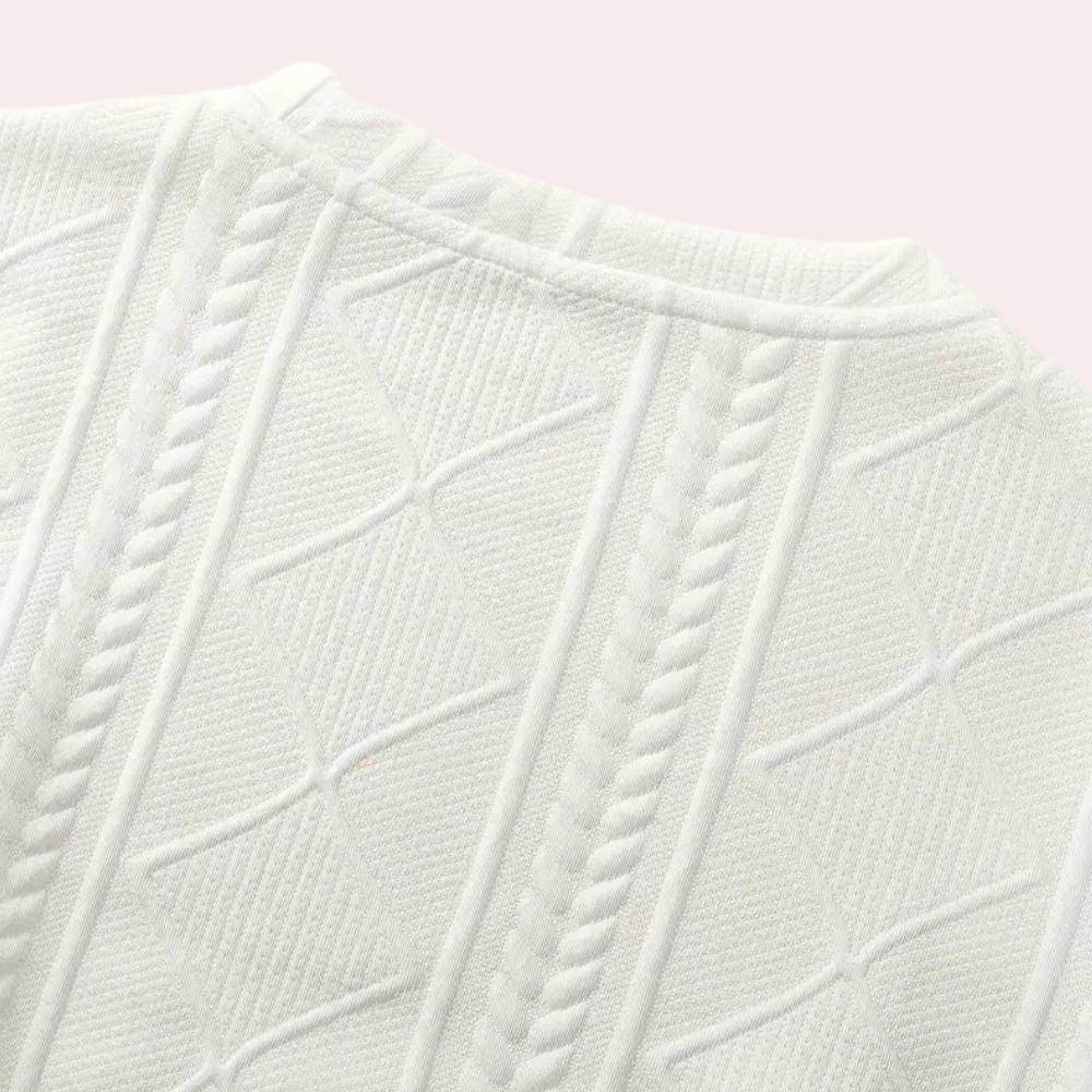 GAEL - Camisa de punto para hombre con mangas largas