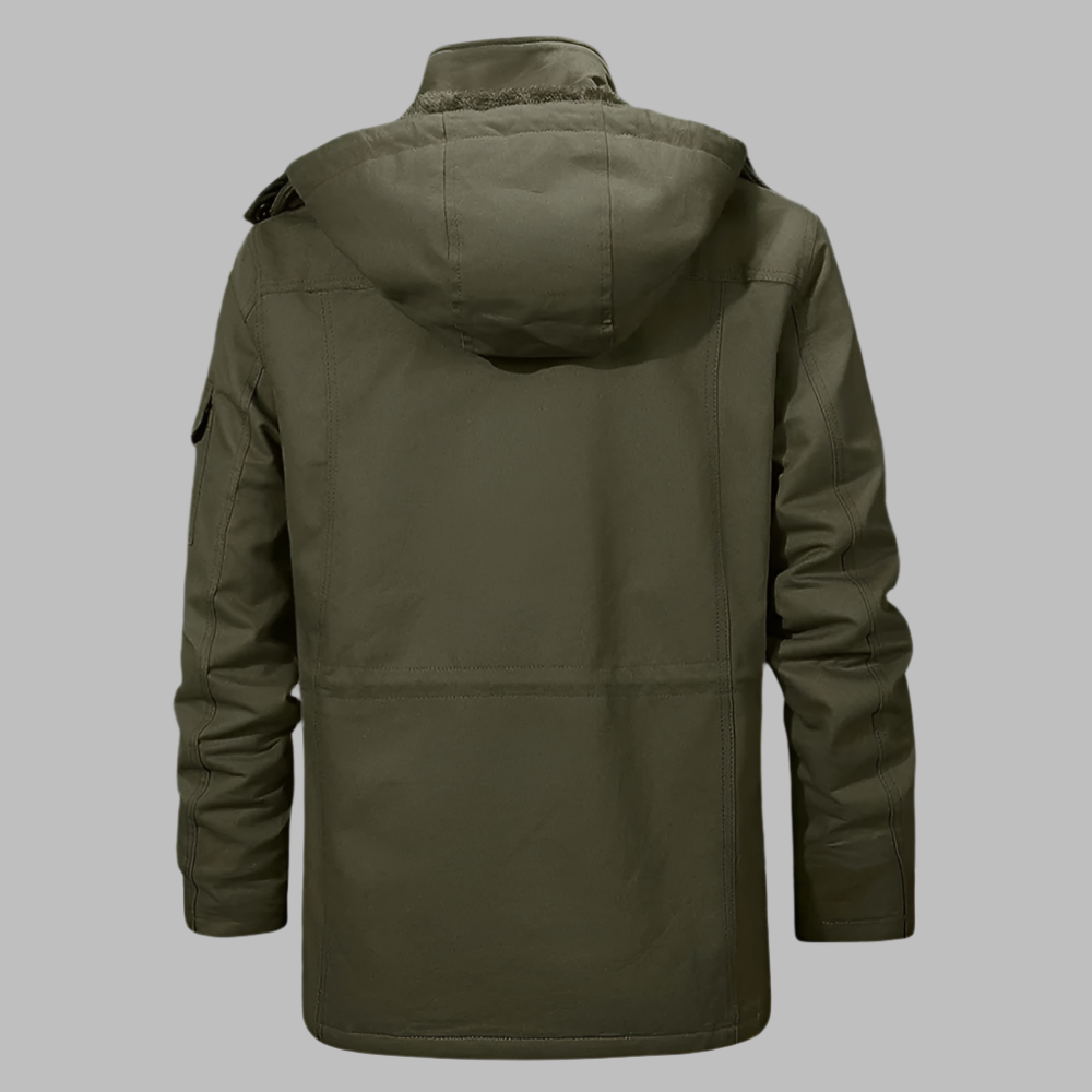 LEANDRO - Chaqueta de invierno para hombre con forro polar y capucha