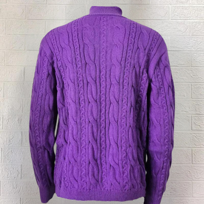 OLIVER - Cárdigan de punto trenzado para hombre con puños de canalé