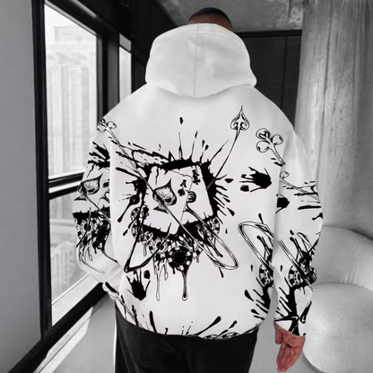 MATEO - Sudadera con capucha y estampado gráfico para hombre